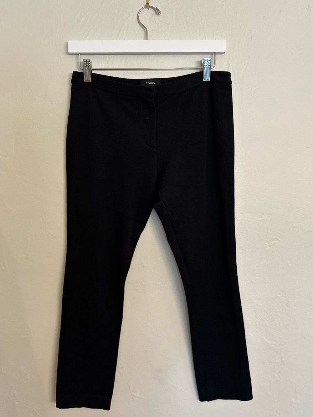 Theory Women's Black Straight-Leg Ponte Pants